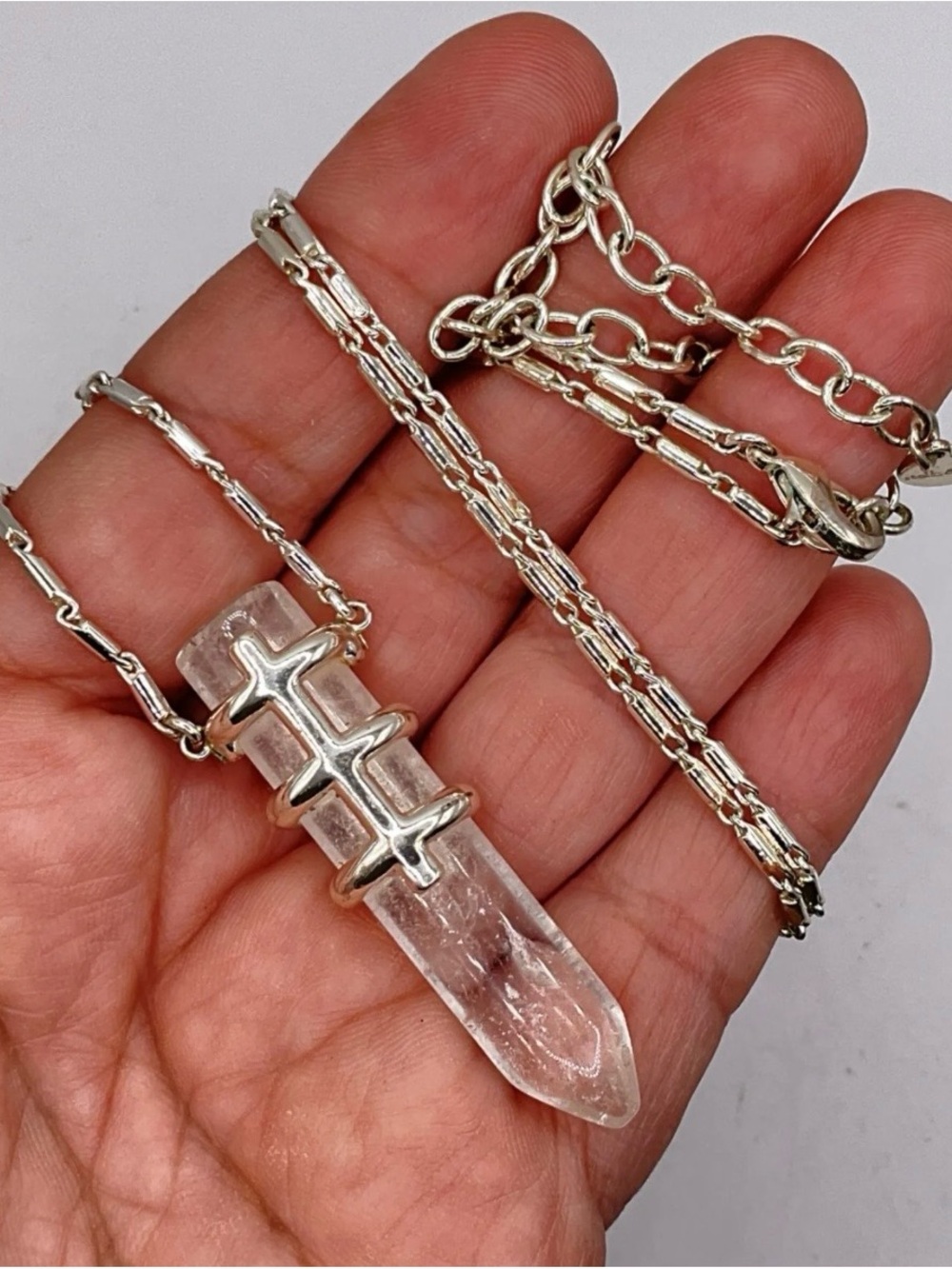 Vintage Stella & Dot Legend Clear Quartz Necklace